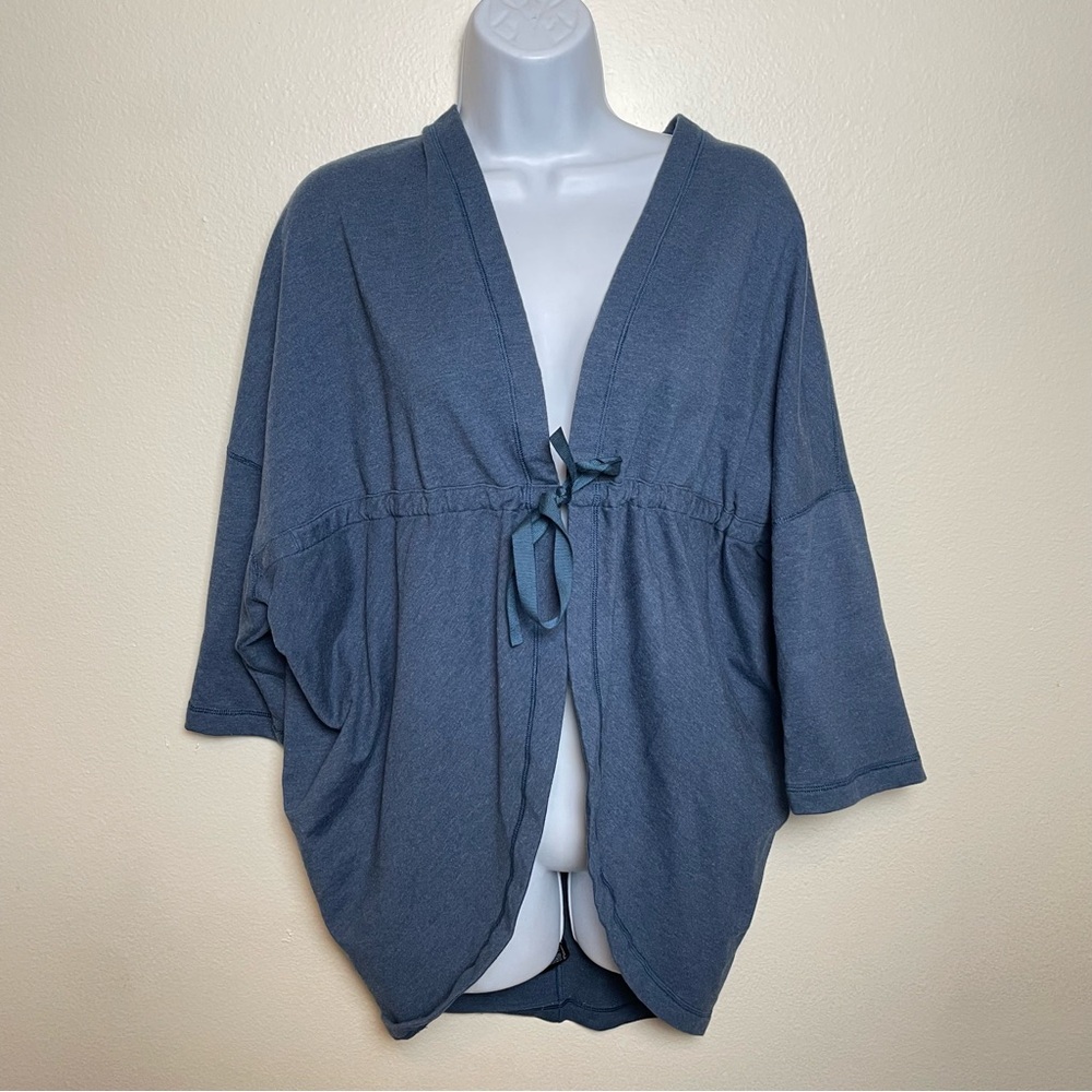 The North Face Open Tie Shawl Cape Sweater Cardigan Blue Women’s M/L